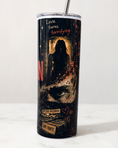 Obsession-Inspired 20oz Skinny Tumbler | Dark Romance Horror Cup (Handmade)
