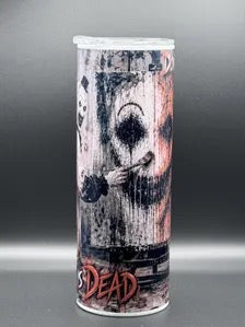 Art the Clown Horror Tumbler | Terrifier Style 20oz Skinny Cup (Full-Wrap Design)