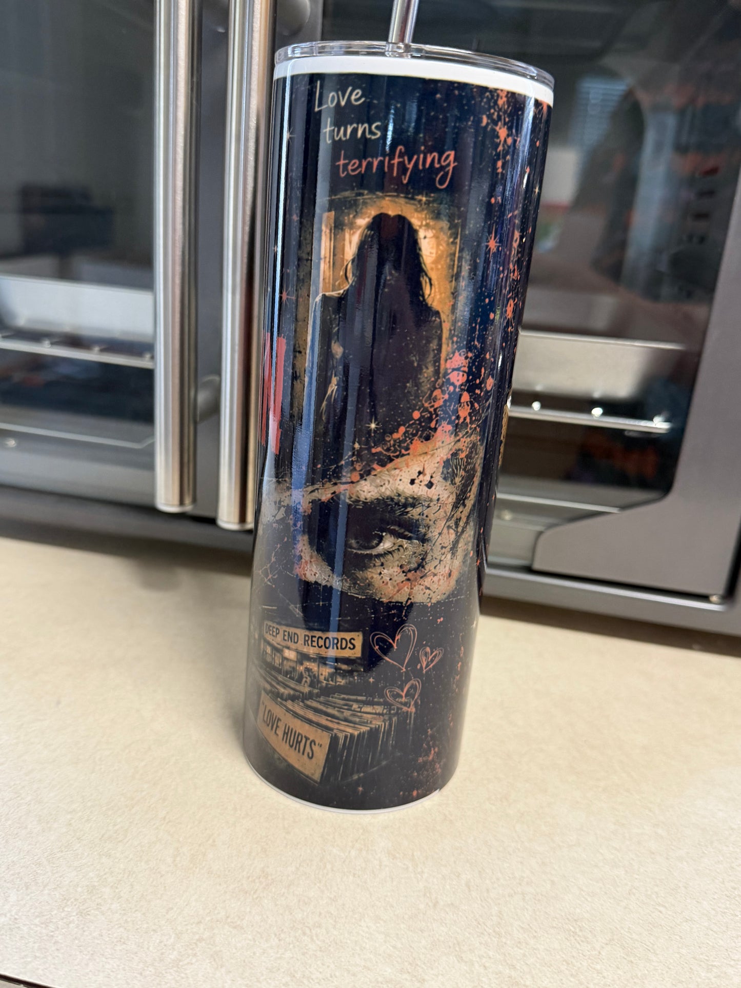Obsession-Inspired 20oz Skinny Tumbler | Dark Romance Horror Cup (Handmade)