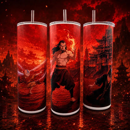 Avatar Aang vs Fire Lord Ozai Tumbler | 20 oz Battle Cup (Fan-Inspired)